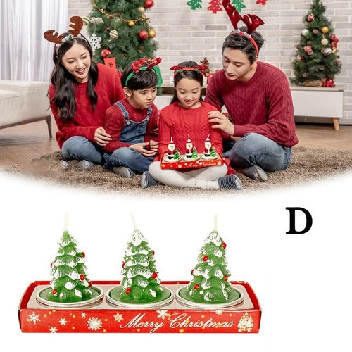 3pcs/Set Christmas Candles