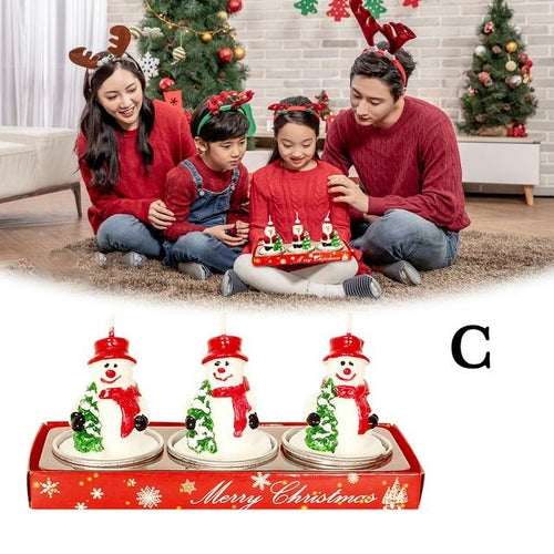 3pcs/Set Christmas Candles