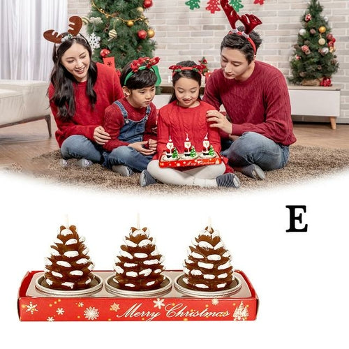 3pcs/Set Christmas Candles