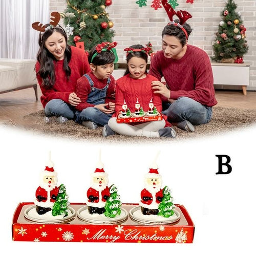 3pcs/Set Christmas Candles
