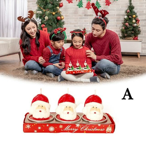 3pcs/Set Christmas Candles