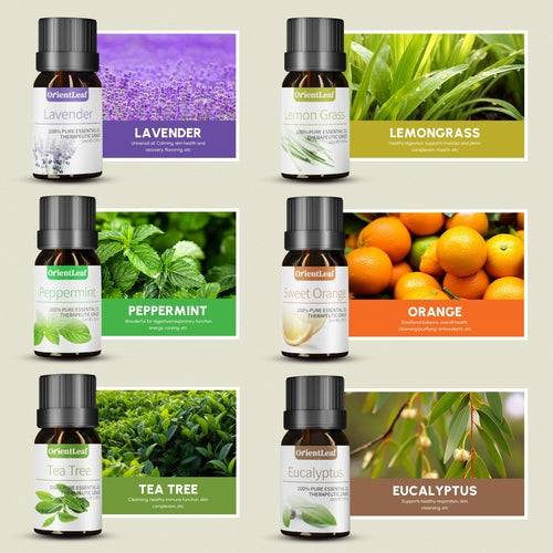 Essential Oils for Diffusers, 100% Natural Plant Extracts Six Scents