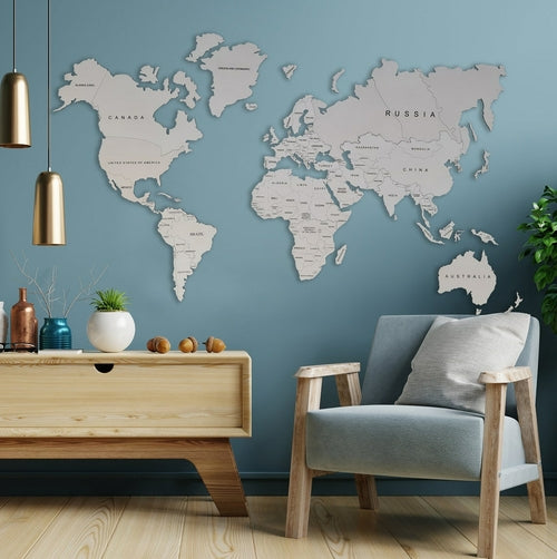 Wooden World Map