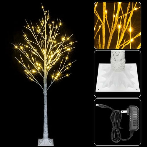 Snowflake Christmas Tree with 48 LED Lamp