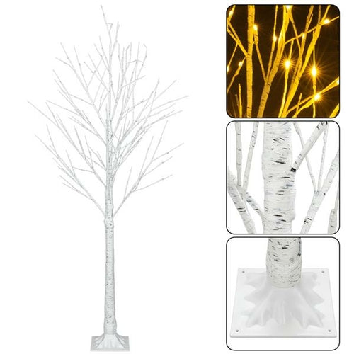 Snowflake Christmas Tree with 48 LED Lamp