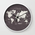 World Map Wall Clock